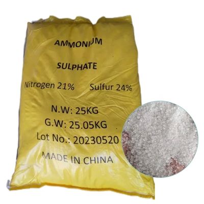 MSDS COA Sulfato de amónio cristalino branco (NH4) 2SO4 Químico para fertilizantes Certificado ISO